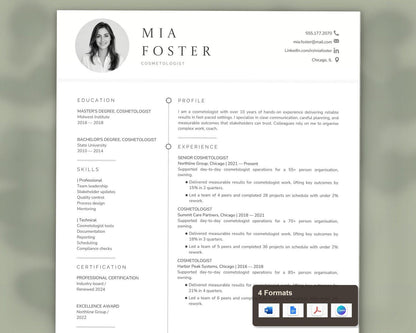 Cosmetologist Resume Template
