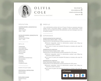 Administrative Assistant Resume Template