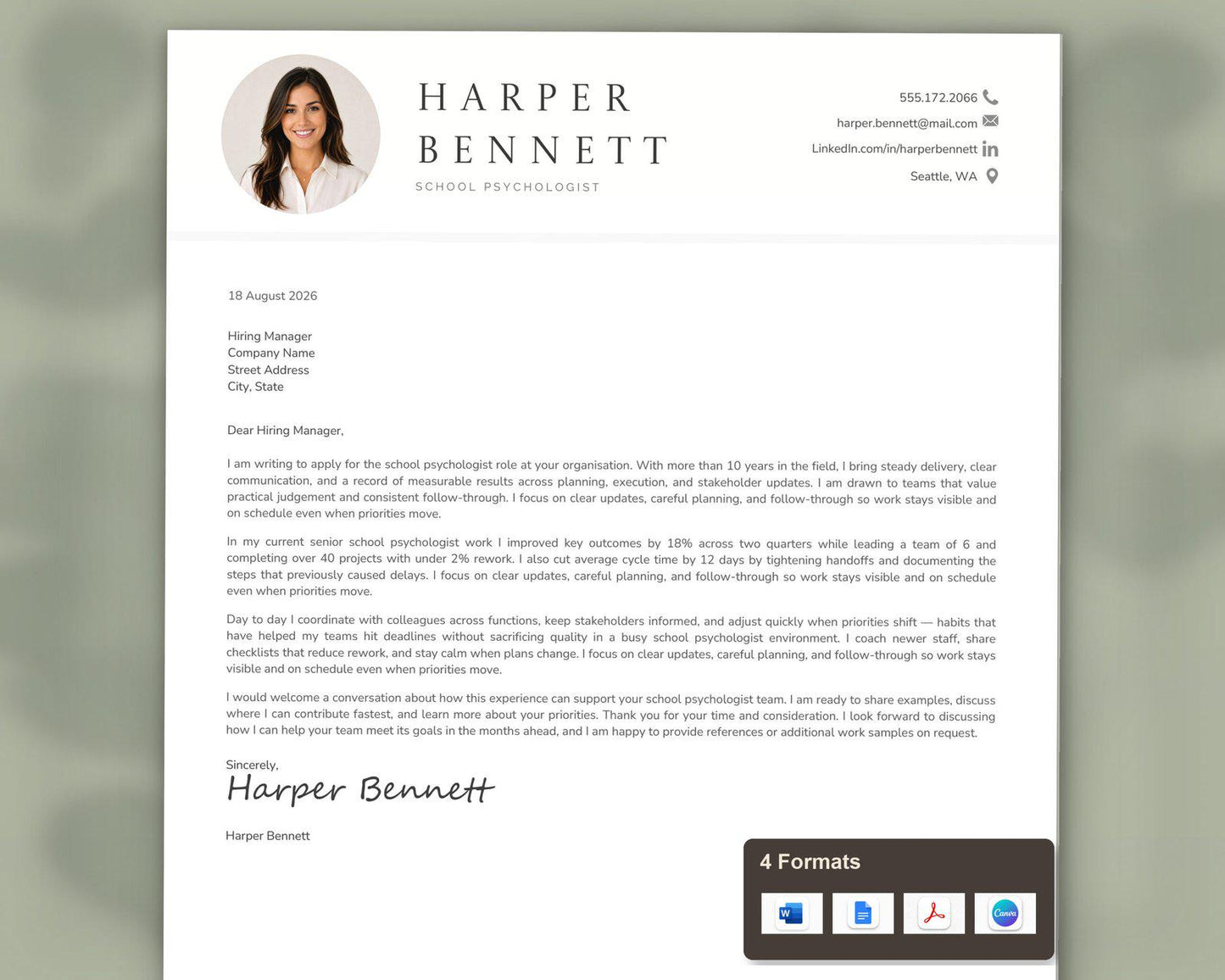 School Psychologist Resume Template