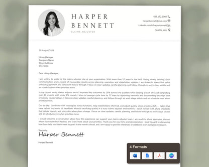 Claims Adjuster Resume Template