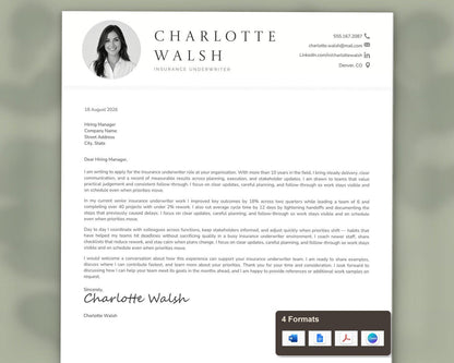 Insurance Underwriter Resume Template