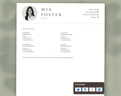 Barista Resume Template