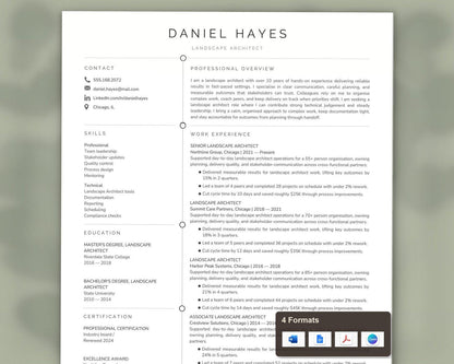 Landscape Architect Resume Template