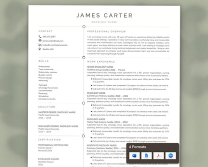 Oncology Nurse Resume Template