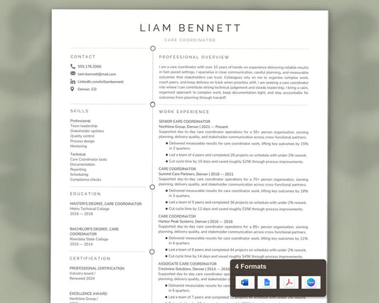 Care Coordinator Resume Template
