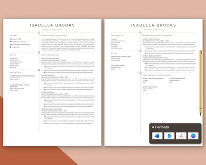 Payroll Specialist Resume Template