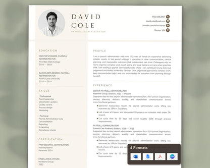 Payroll Administrator Resume Template