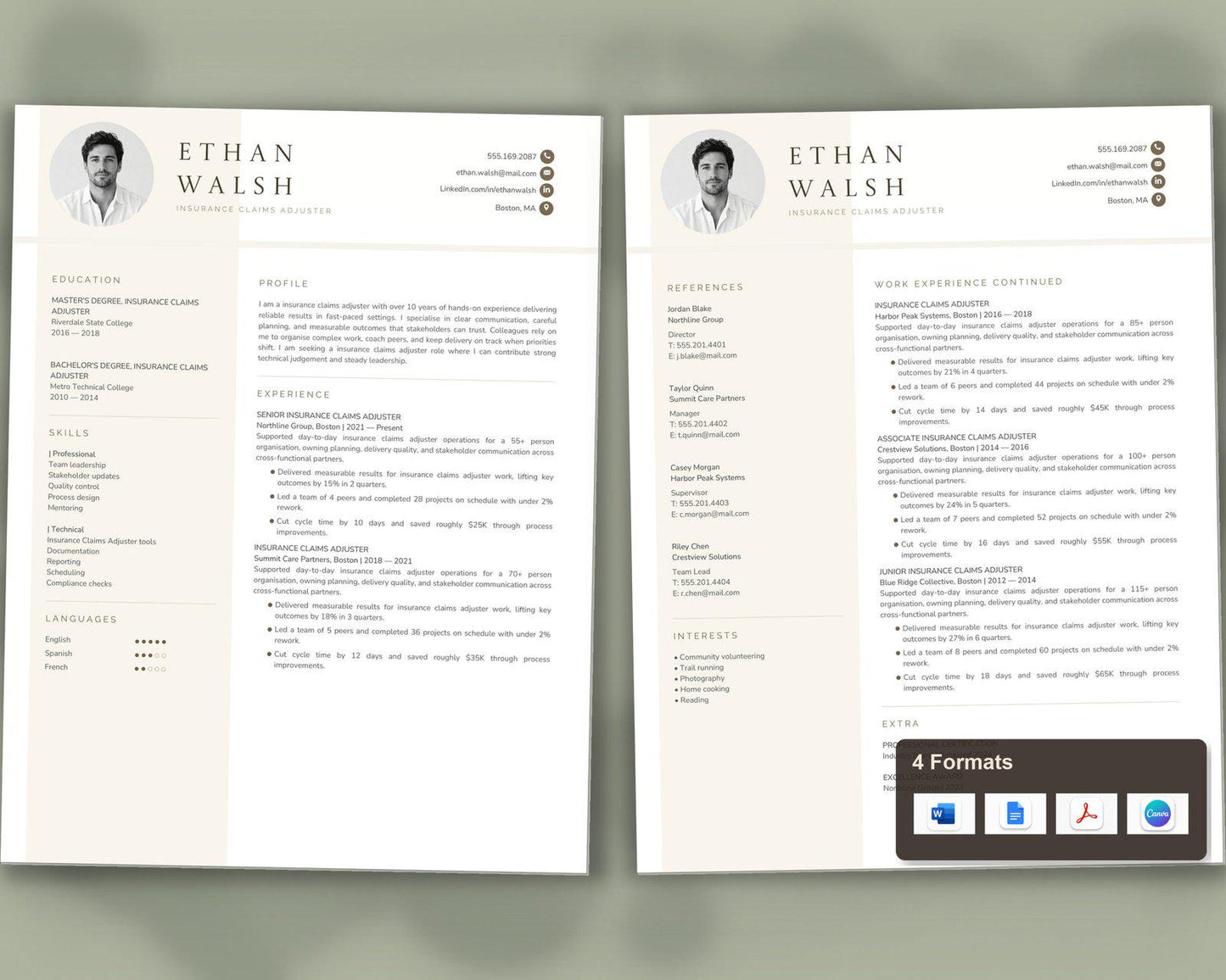 Insurance Claims Adjuster Resume Template