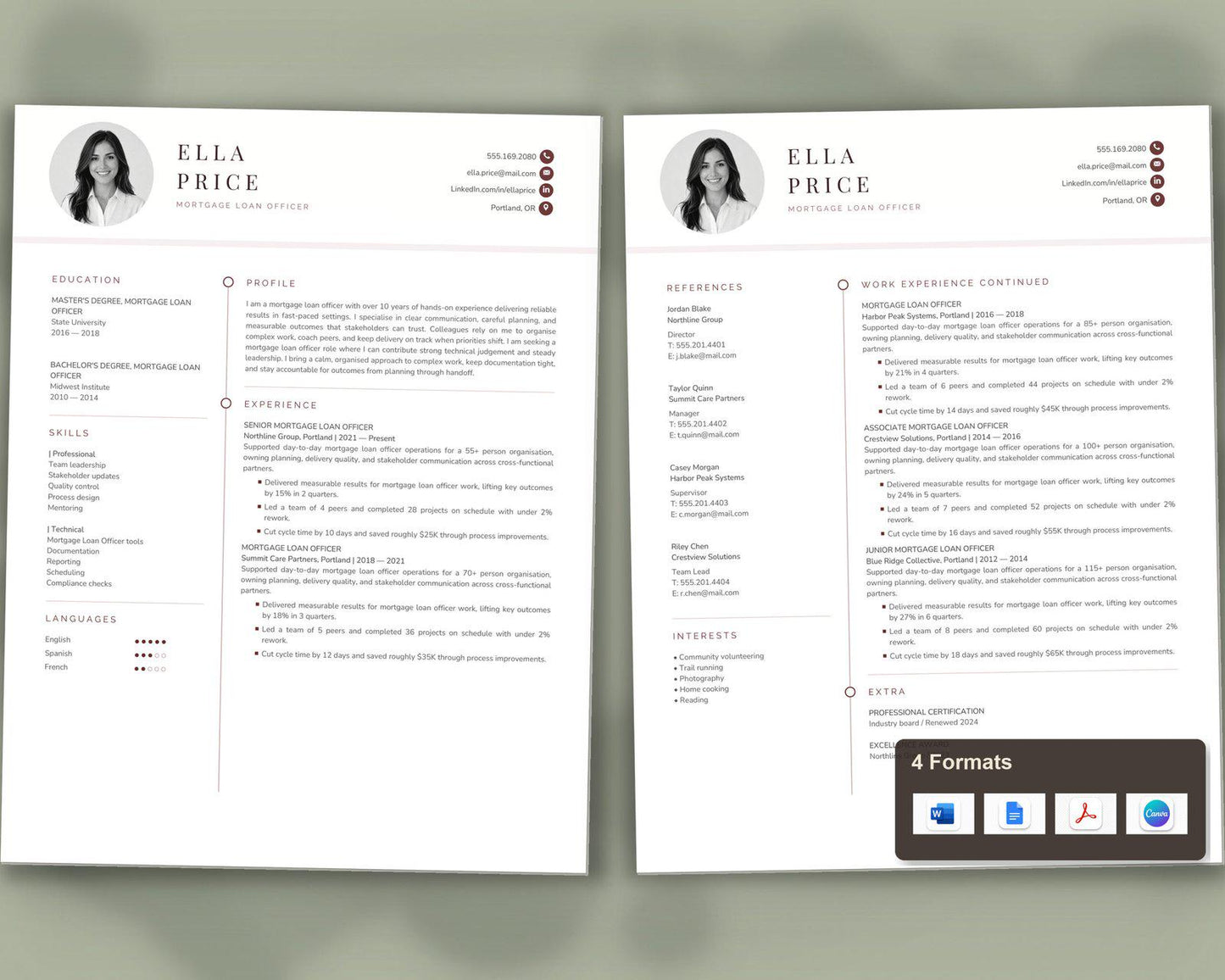 Mortgage Loan Officer Resume Template