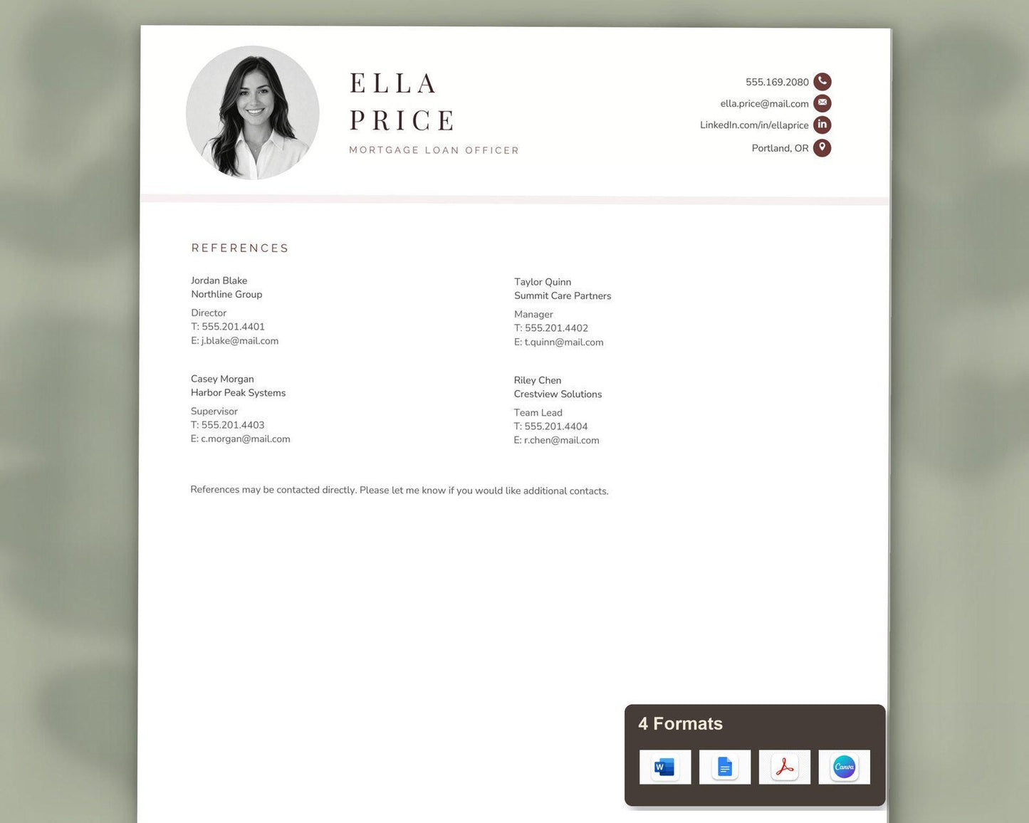 Mortgage Loan Officer Resume Template