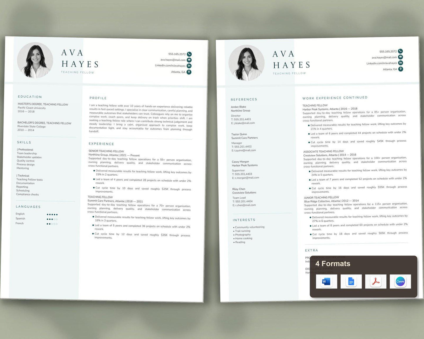 Teaching Fellow Resume Template