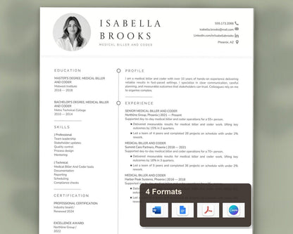 Medical Biller Coder Resume Template