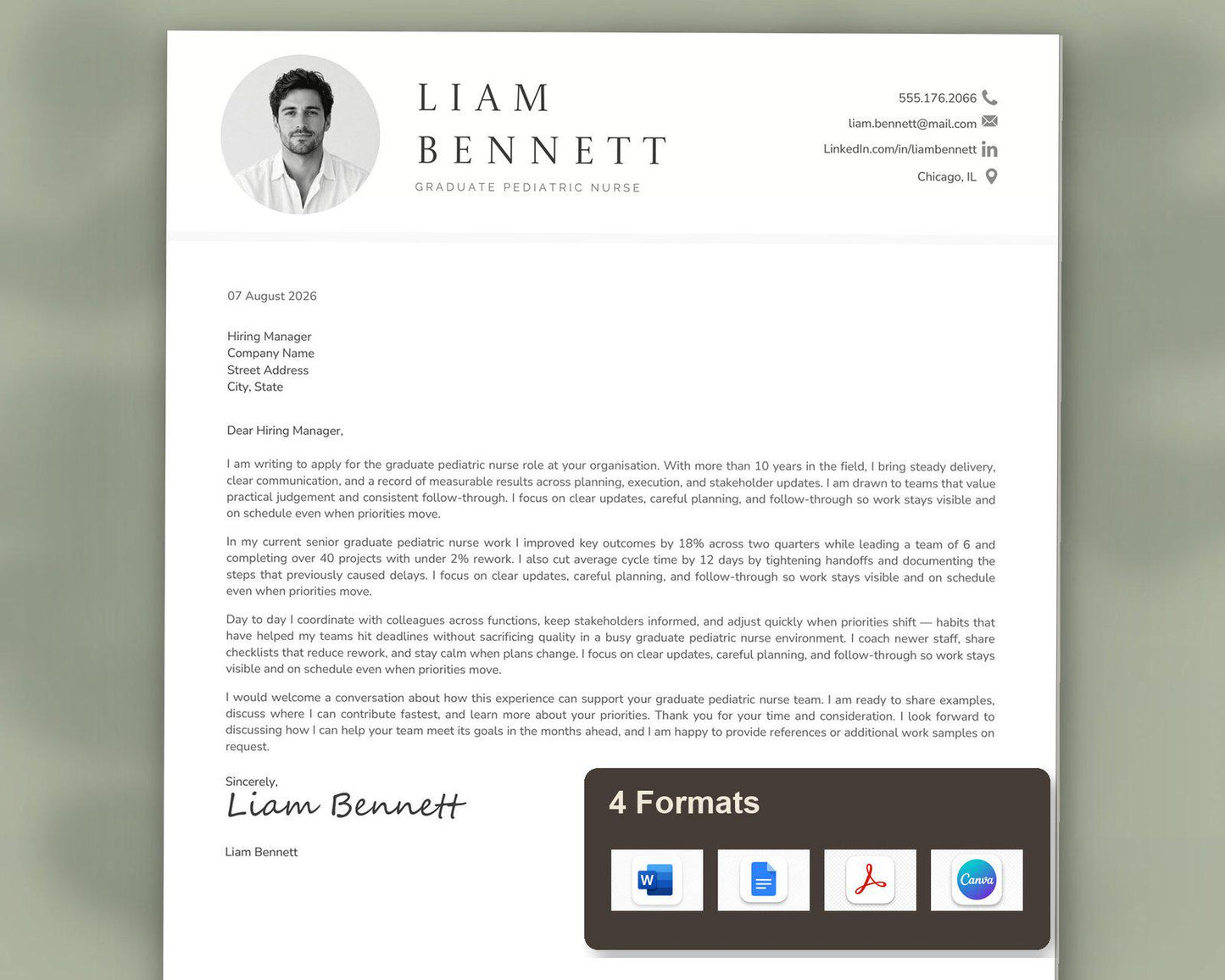 Graduate Pediatric Nurse Resume Template