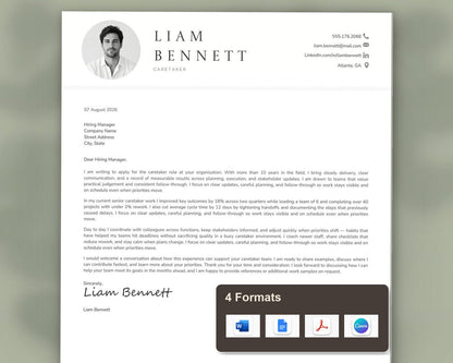 Caretaker Resume Template