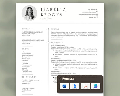 Phlebotomist Resume Template