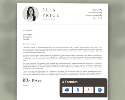 Personal Chef Resume Template