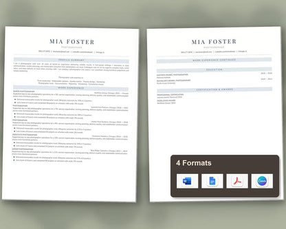 Photographer Resume Template