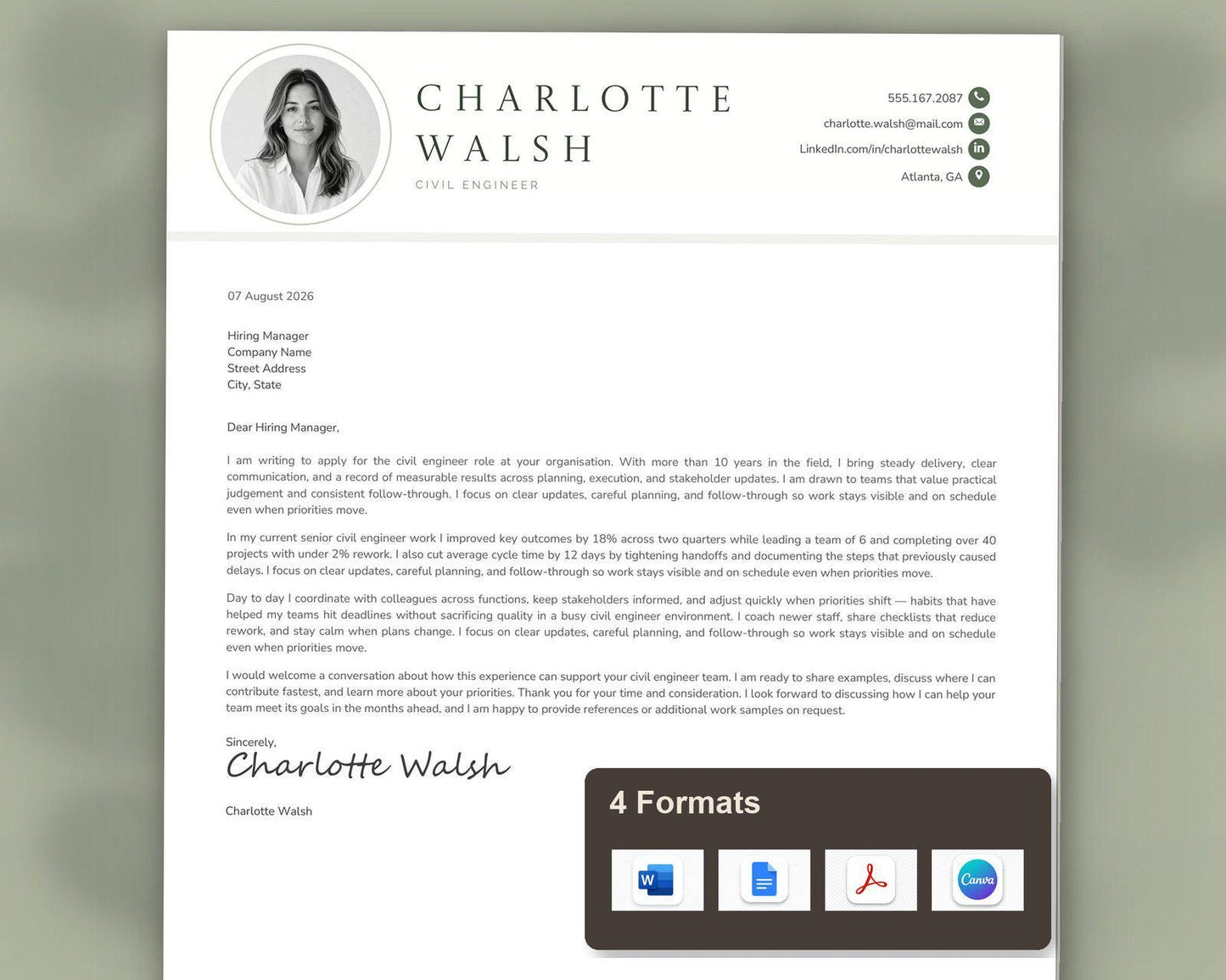 Civil Engineer Resume Template