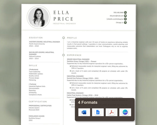 Industrial Engineer Resume Template