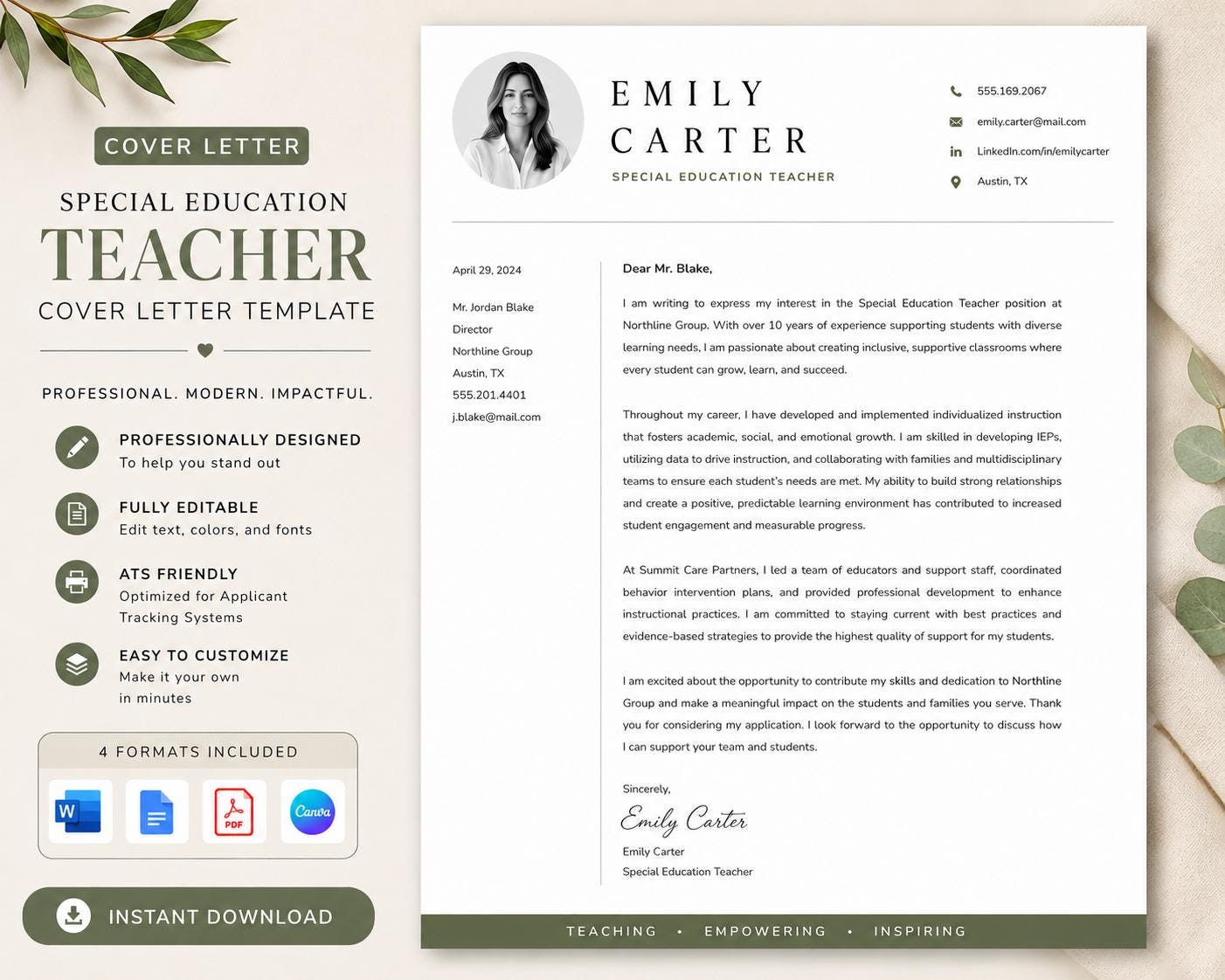 Special Education Teacher Resume Template