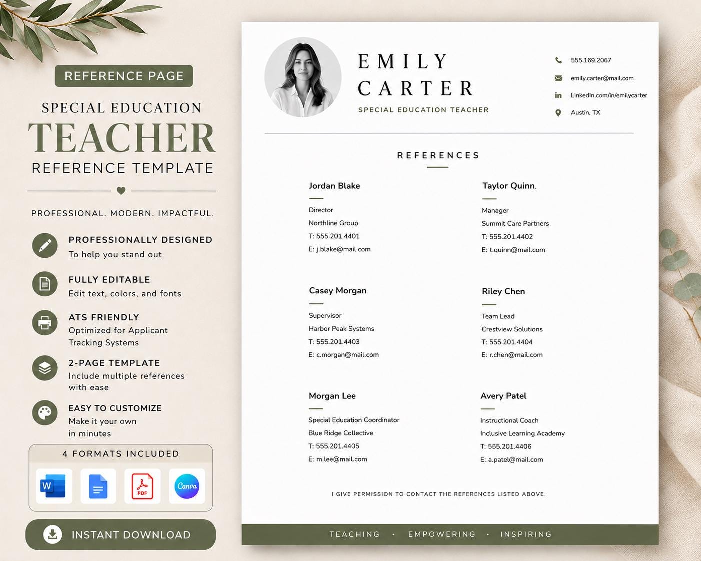 Special Education Teacher Resume Template