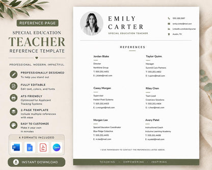Special Education Teacher Resume Template