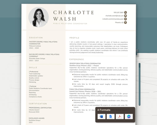 PR Specialist Resume Template