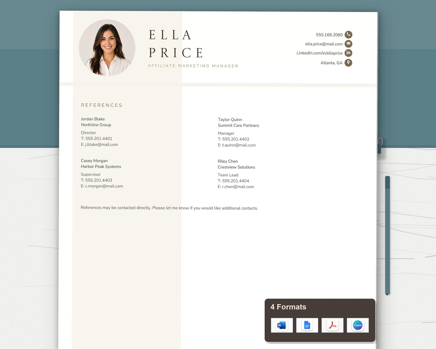 Affiliate Marketing Manager Resume Template
