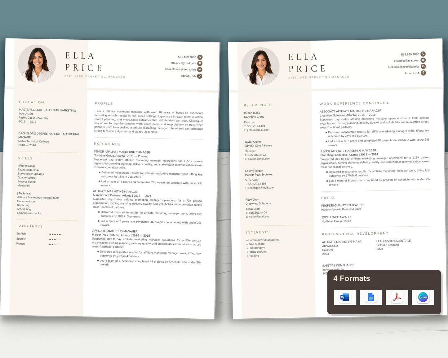 Affiliate Marketing Manager Resume Template