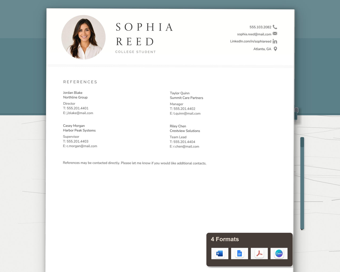 College Student Resume Template