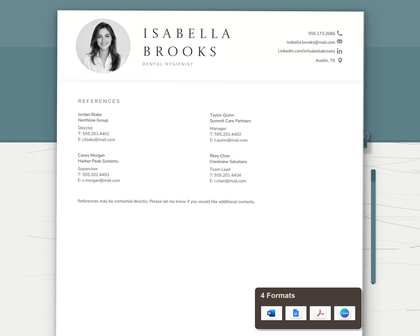 Dental Hygienist Resume Template