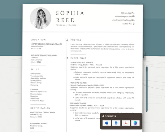 Personal Trainer Resume Template