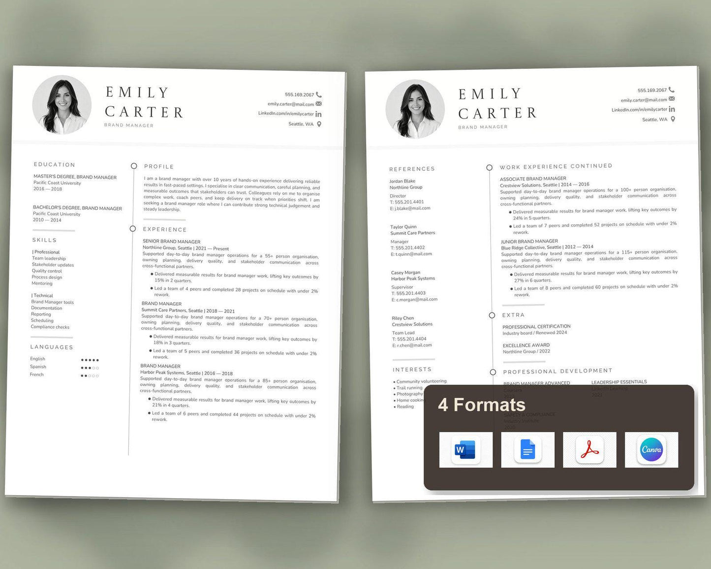 Brand Manager Resume Template