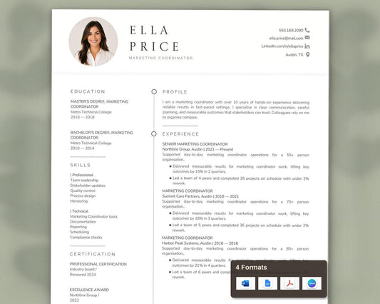Marketing Coordinator Resume Template