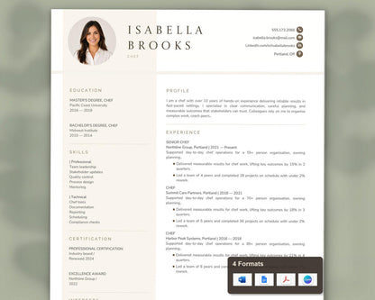 Chef Resume Template