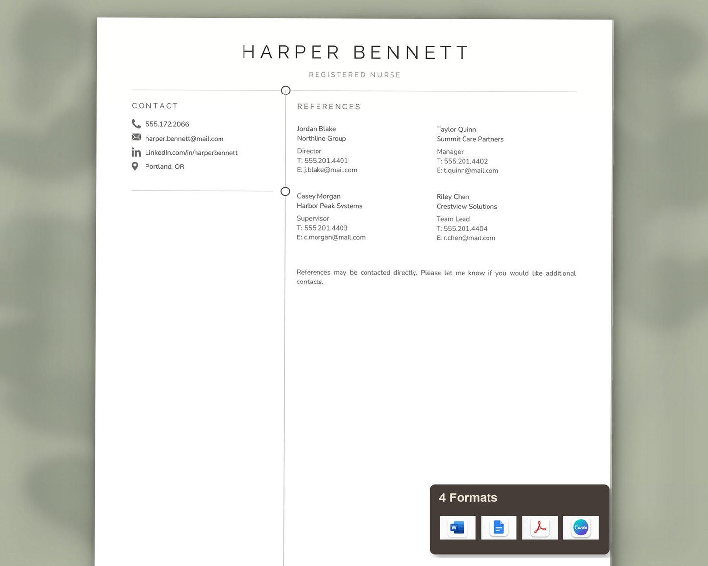 Registered Nurse Resume Template