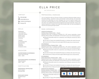No Experience Resume Template