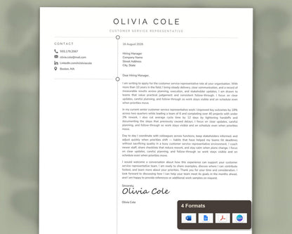 Customer Service Representative Resume Template