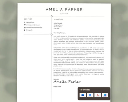 Stocker Resume Template