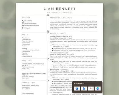 Human Resources Specialist Resume Template