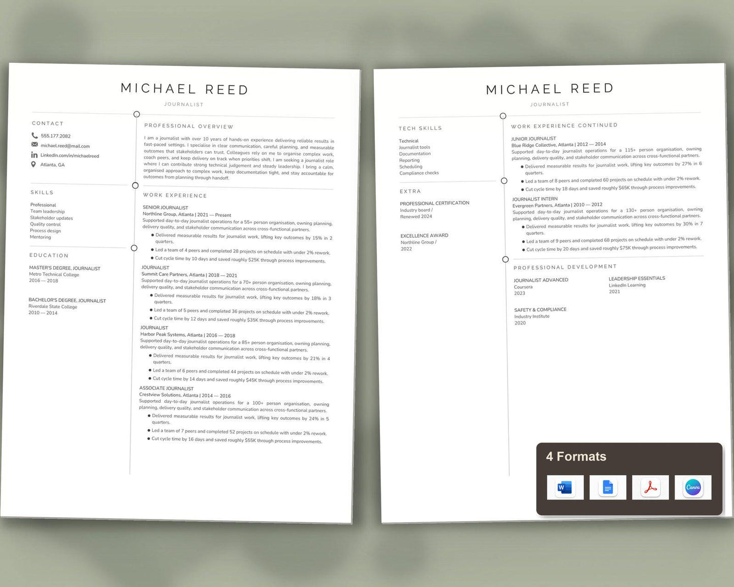 Journalist Resume Template