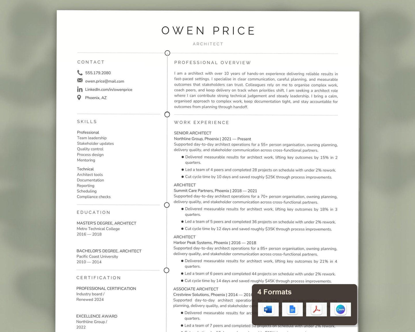 Architect Resume Template
