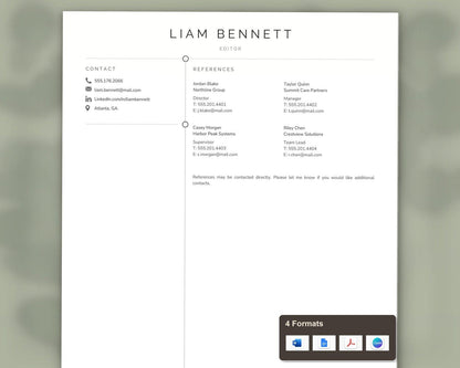 Editor Resume Template