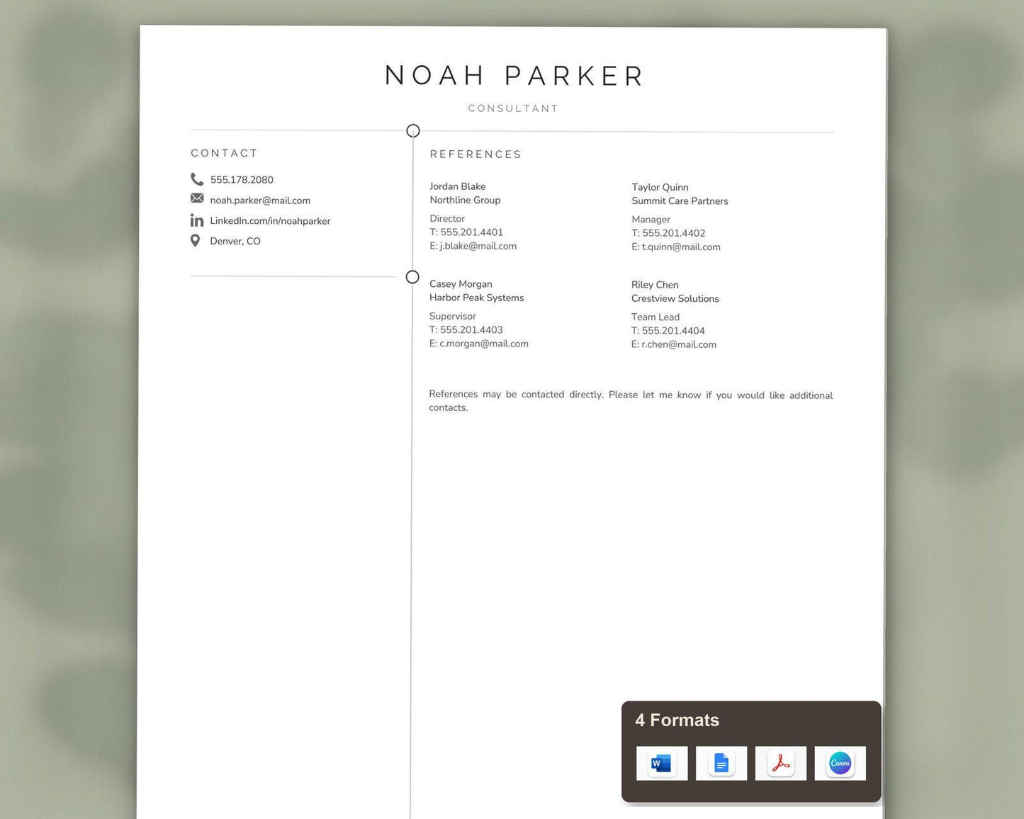 Consultant Resume Template