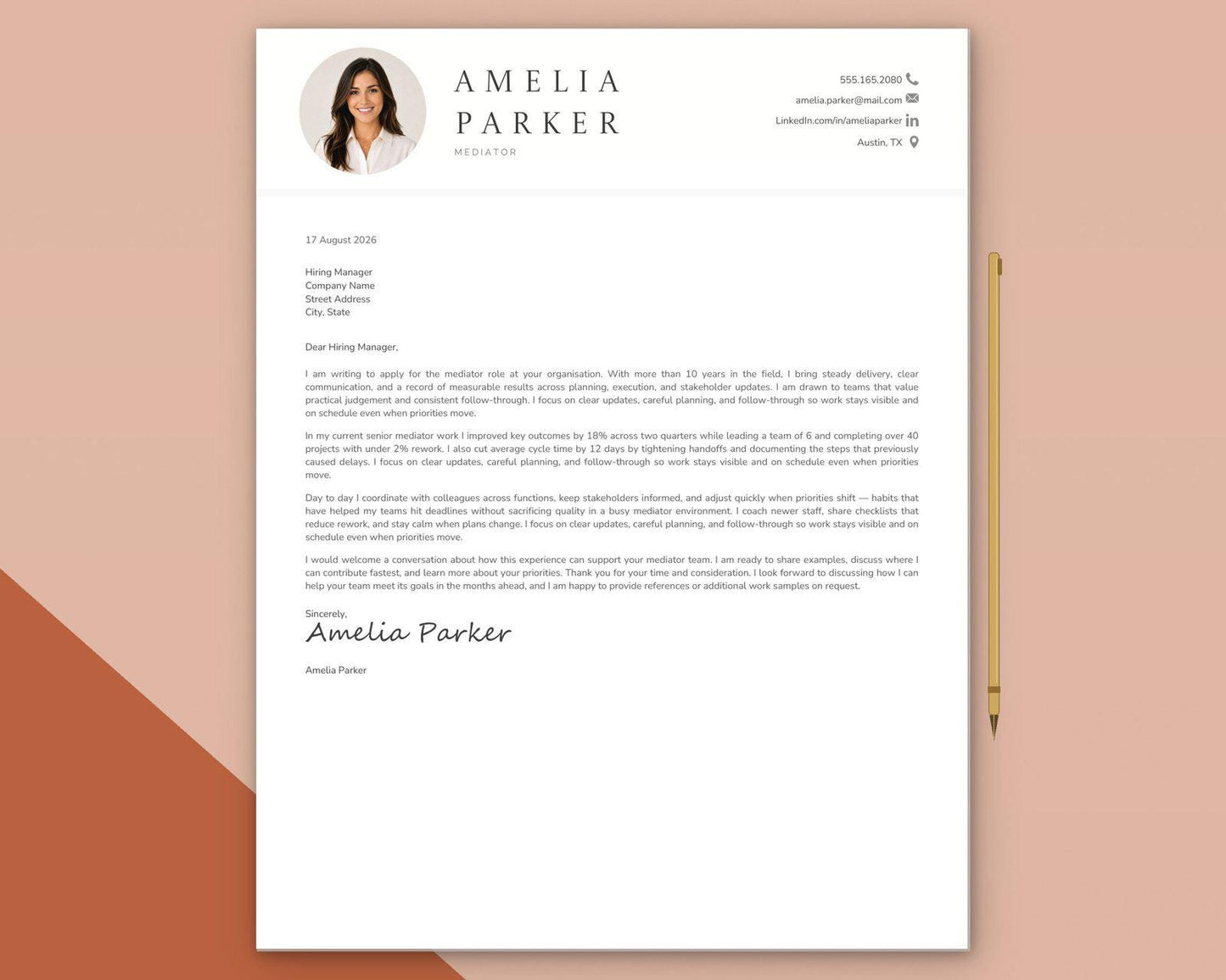Mediator Resume Template