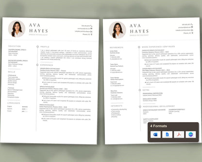 Speech Pathologist Resume Template