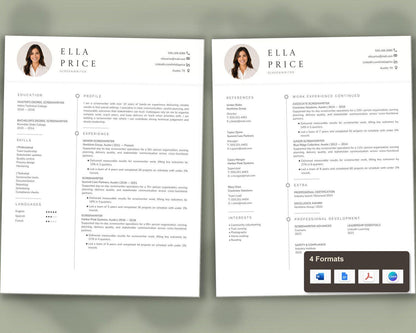 Screenwriter Resume Template