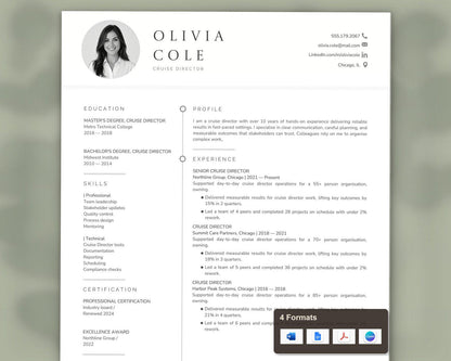 Cruise Director Resume Template