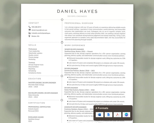 Devops Engineer Resume Template