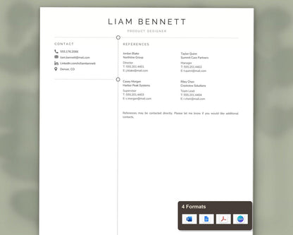 Product Designer Resume Template